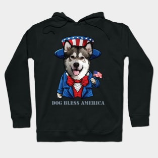 Fourth of July Pun Alaskan Malamute Hoodie